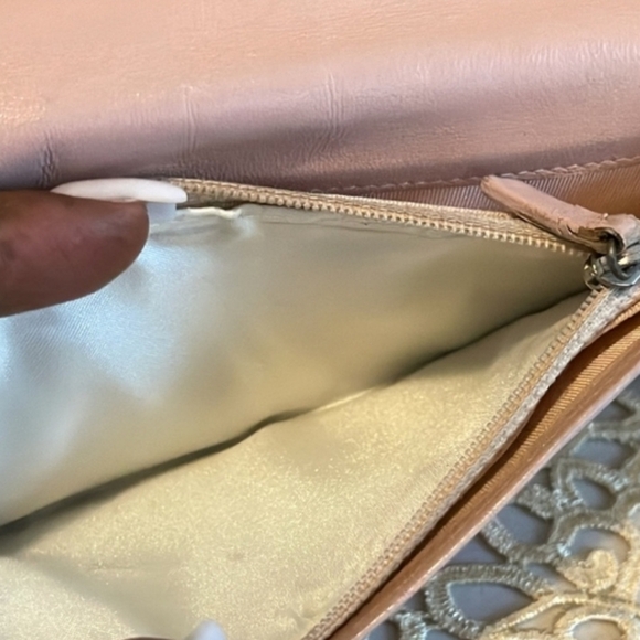 Authentic Chanel Lambskin Leather Wallet,Box, Chain, and Authenticate card - Picture 11 of 14